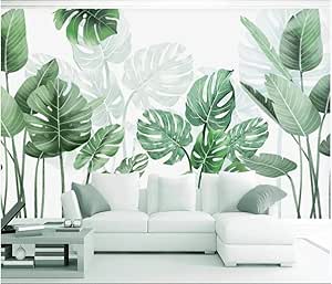 Papel tapiz Gigante Cartel Acuarela Planta Fondo Pared Pintura