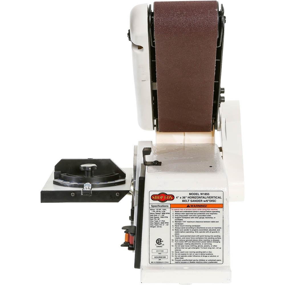 Shop Fox W1855 Disc & Belt Sanders product image 2