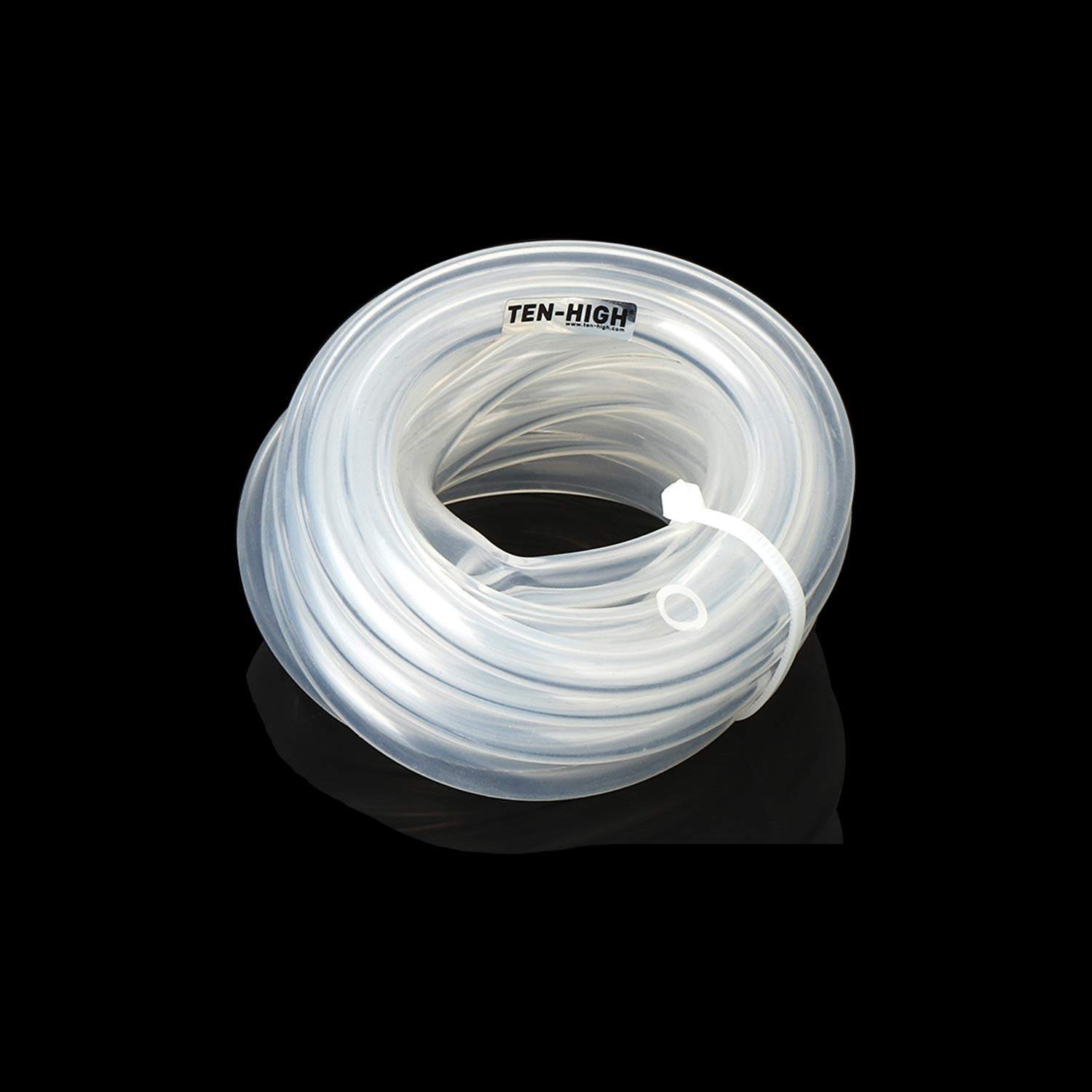 TEN-HIGH Food Grade Silicone Tubing, 15mm ID x 20mm OD Transparent Silicone Tube, Wall Thickness 2.5mm