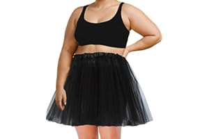 SUFEINI Women's Teen Adult Tutu Skirt Plus Size Tutu Skirt Women Short Dance Ballet Tutu Halloween Costume Running Tutu