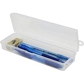 Creative Hobbies&reg; Clear Polypropylene Mini Storage Box with Hinged Lid &amp; Snap Closure - For Pencils, Pens, Drill Bits, Office Supplies, Organization, Tool Box and More! (1)