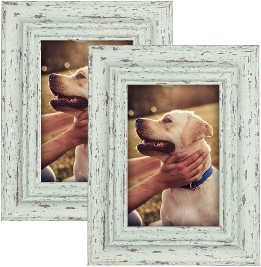 MUDEELA Fits 5x7 inches Picture Frame, Set of 2 Photo Frames, 2-Layer Thickened Design, Durable Wall Gallery Picture Frames, for Table Top Display and Wall Mounting -