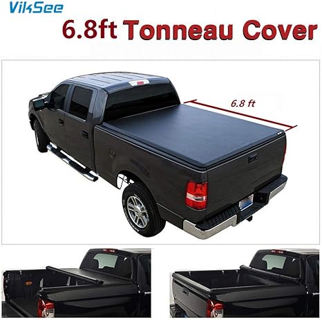 Amazon Com 6 8ft 81 8 Roll Up Tonneau Cover For 1999 2016 F250 F350 Super Duty Pickup 1pc Black Vinyl Bed Assembly Automotive