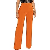 Hoefirm Work Pants for Women Business Casual Stretch Tall Straight Leg Slacks High Waisted Yoga Dress Pants