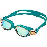 ZONE3 Venator-X Swim Goggles With Anti-Fog LUCID Lenses, Clear Vision, No Leaking, Comfortable For Both Open Water And Pool Swimming/Unisex Teal/Copper Color