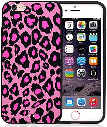 Leopard Grain TPU Soft Case, Glow in Dark, Night Luminous for iPhone 6/ 6s (pink)