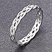 SOMEN TUNGSTEN 925 Sterling Silver Ring 4mm Eternity Celtic Knot Wedding Band for Women Size 3-13