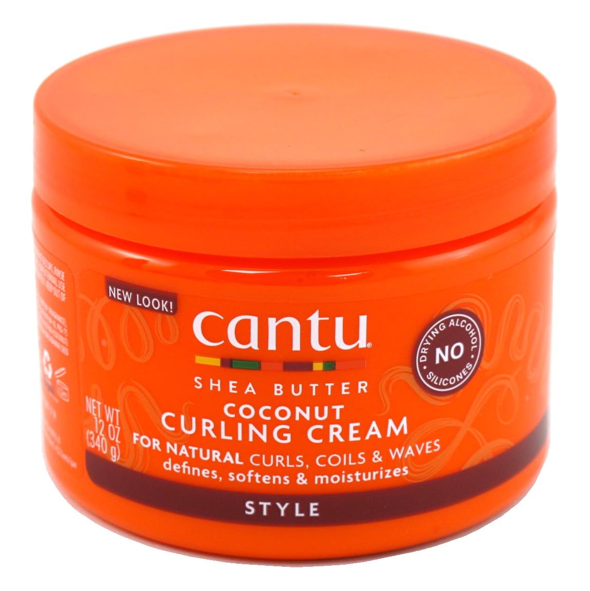 Cantu Natural Hair Coconut Curling Cream 12 Ounce Jar (354ml) (3 Pack)
