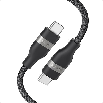 Cabo USB C para USB C 240 W, entrançado reciclado, 0,9 m