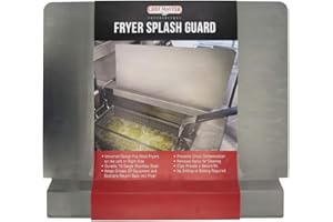 Chef Master 90059 Commercial Deep Fryer Splash Guard | Stops Oil From Splattering | Clips Provide a Secure Fit | Durable 18 G
