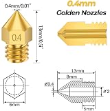 Hakkin 20x 0.4mm MK8 3D Printer Nozzles M6, 10 Needles, 2 Tweezers, 1 Spanner view 4