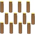 Healthcom 12 Pcs 0.3 Oz Paperboard Lip Balm Tubes 10ml Empty Cardboard Krafts Tubes Lipstick Tube Refillable Lip Gloss Container Solid Perfume Tubes Chapstick Container for DIY Cosmetic Samples Deodorant(Brown)
