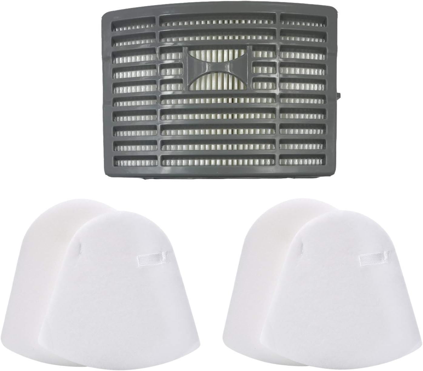Filter Replacement for Shark Navigator NV586 NV581 NV581Q NV585 NV580 Powered Lift Away DLX Upright Vacuum, 1 HEPA Post Filter +2 Foam & Felt Filters, Compare to Part # XFFT580 & XHEP580