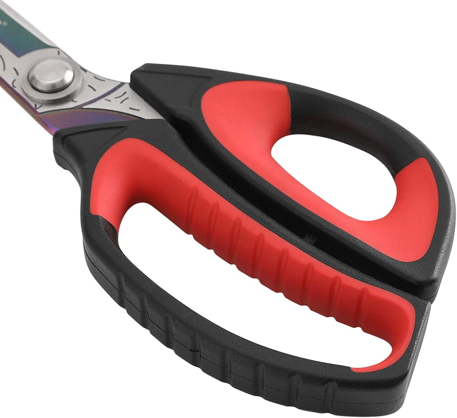 LIVINGO 10'' Multipurpose Heavy Duty Scissors, Premium Titanium Coating Forged Stainless Steel Tool Industrial Shears for Household Pruning, Gardening, Office - - 