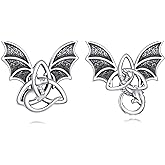 TIGER RIDER Dragon Earrings 925 Sterling Silver Knot Stud Earrings Cute Animal Earrings Celtic Jewelry Gifts for Women