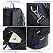 UTO Women Backpack Purse PU Washed Leather Ladies Rucksack Shoulder Bag, Black