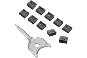 WXZRLIU 10PCS USB-A Port Blockers with 1 Keys-Removable Type-A Data Protection - Dust & Moisture Resistant Shield for Laptops, PCs, Gaming Devices & Tamper Protection (Black)