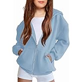 Arshiner Girls Zip Up Hoodies Teen Fleece Full-Zip Sweatshirts Jacket Casual Fall Hoodie with Pocket