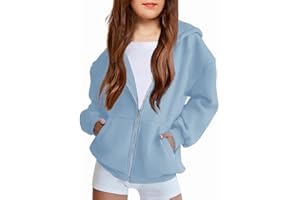 Arshiner Girls Zip Up Hoodies Teen Fleece Full-Zip Sweatshirts Full Zipper Hoodie Sweatshirt Fall Casual Jacket with Pocket