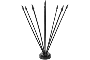 Abaodam Desk Flag Holder with 8 Poles Black Plastic Base Stable Indoor Flagpole for Holiday Flag Stand and
