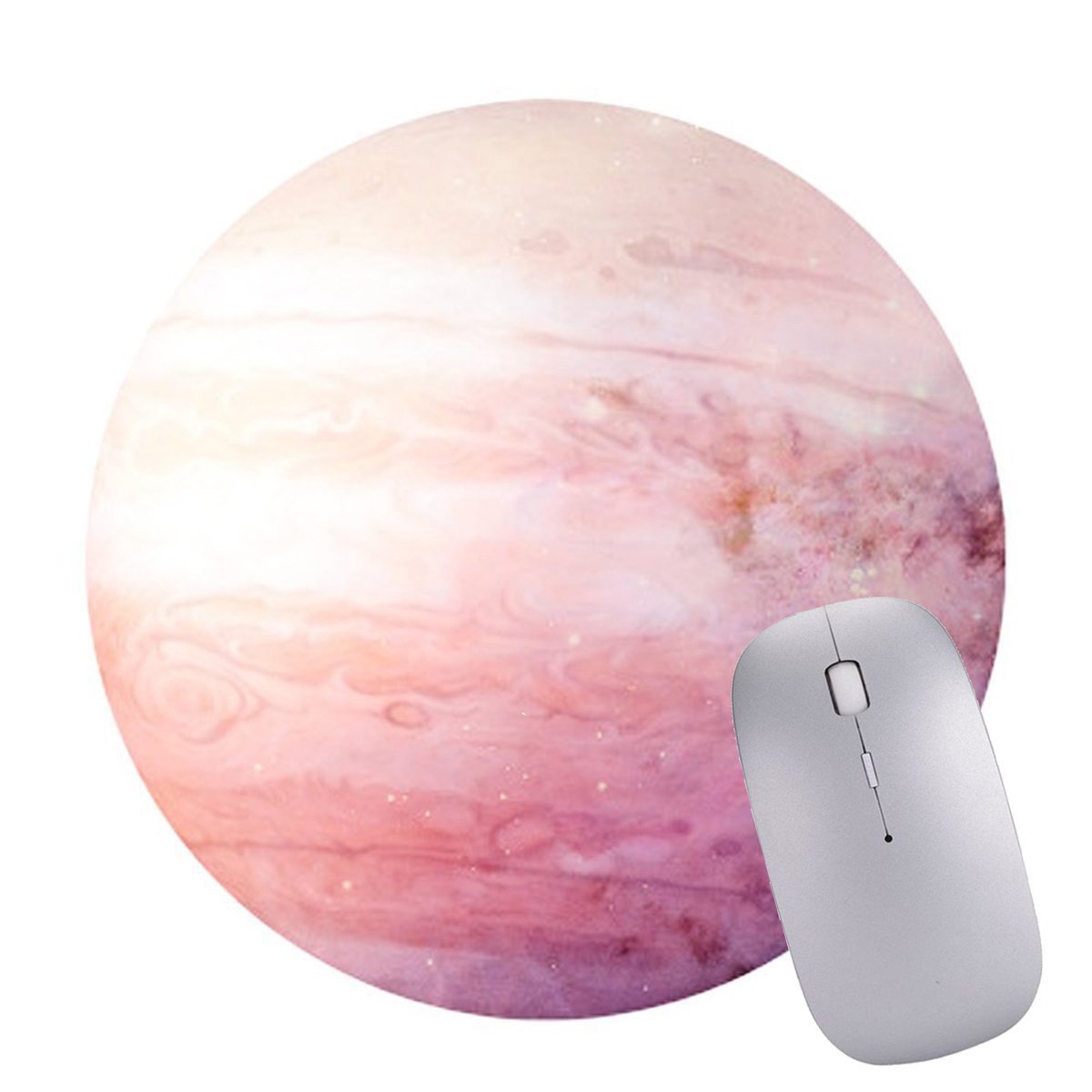 DINOWIN Mouse Pad Round Shape, (220 mm x 220 mm x 3mm) Premium Quality Mouse Mat Mice Pad,Fairy Design: Childrens Mouse Mat, Girls Mouse Mats, Fairy Gifts (Jupiter)