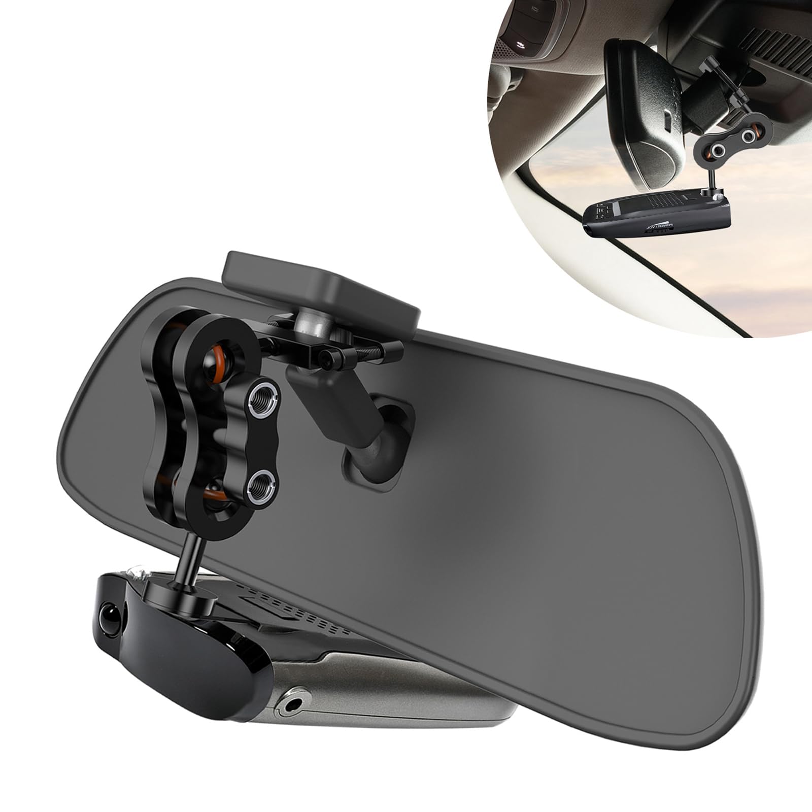 Radar Detector Mount, Rearview Mirror Rod Radar Mounting Base, Suitable for Uniden Radar Models