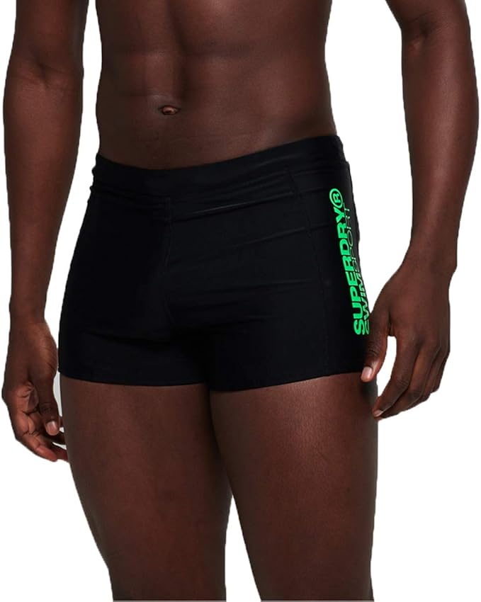Superdry Men's Sports Swim Midi Swim Trunks MS3023AR Black
