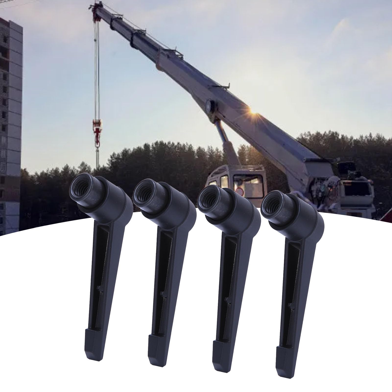 FTVOGUE 4PCS Thread Adjustable Handle Metal Machine Knobs Adjustable Fixing Handle M4/5/6/8/10/12 Female Thread (M8)