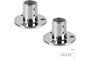 ODYSUNRAL Durable Marine Grade Boat Hand Rail Base, 316 Stainless Steel Round 90 Degree Base Rail Fitting for 7/8 inch or 1 i
