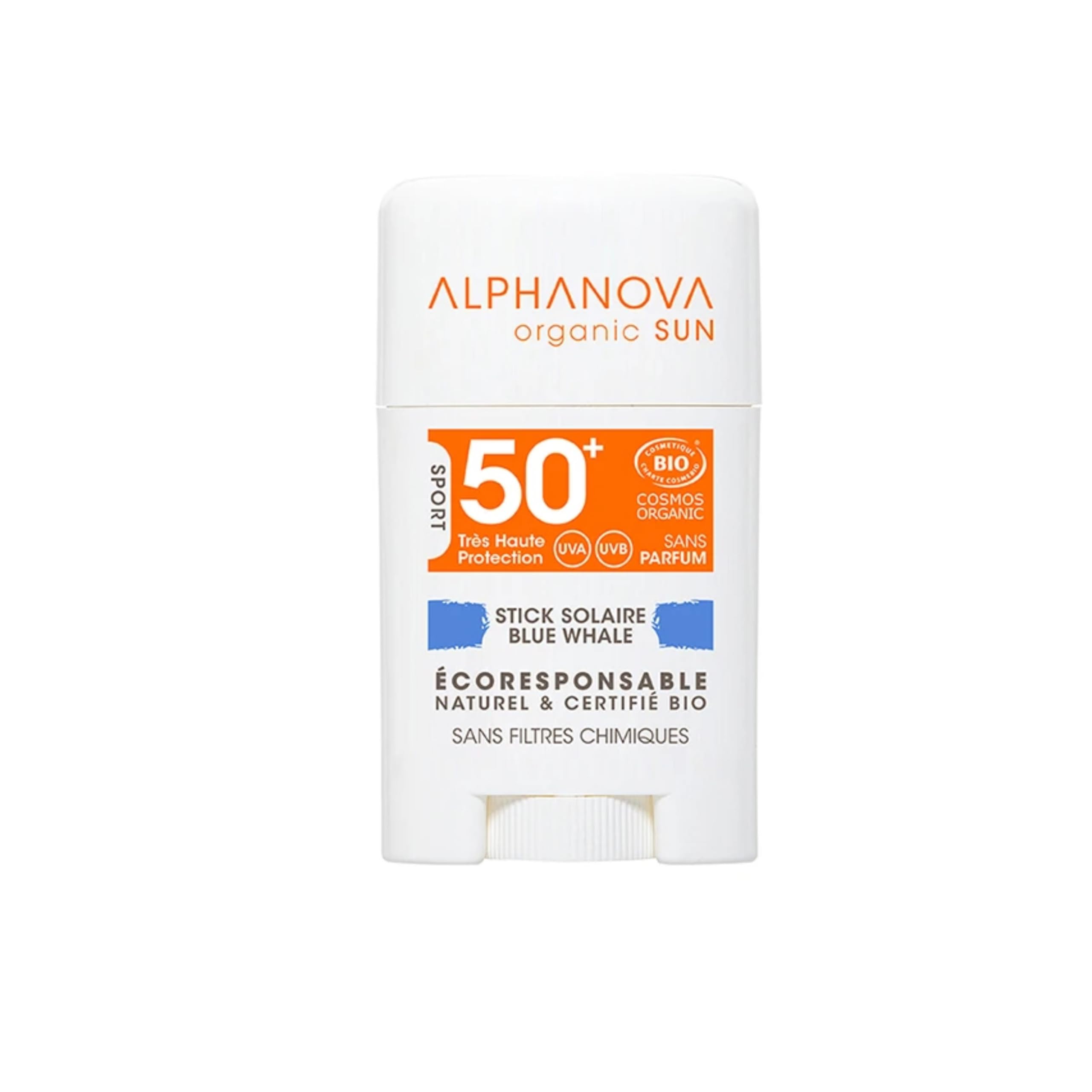 Alphanova Blue Whale Face Sun Stick SPF50+ Organic 12g