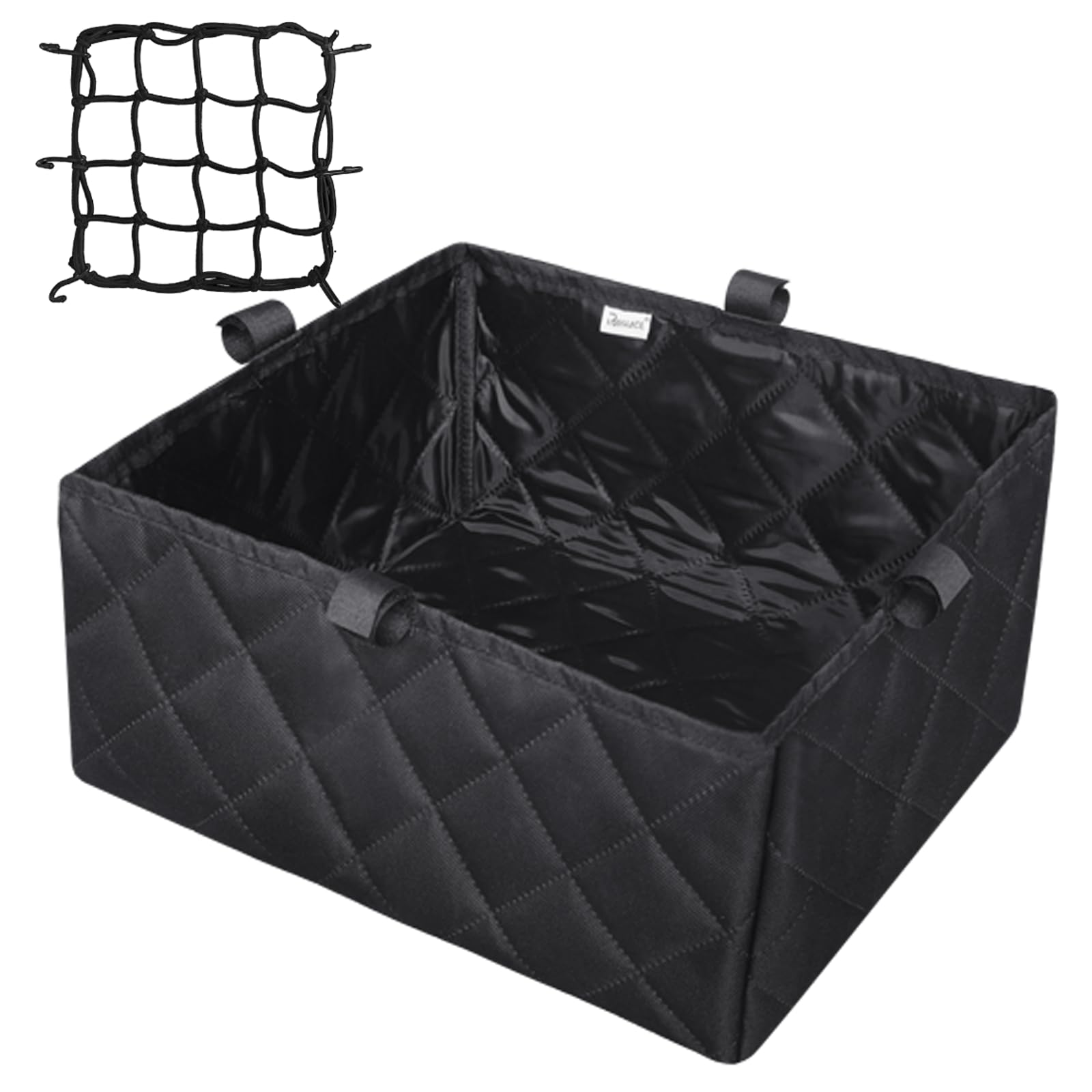 Photo 1 of RAYMACE Bike Basket Liner & Cargo Net, Reusable Thickened Lining Bicycle Basket Accessory Fits Most Bikes and E-Bike Baskets