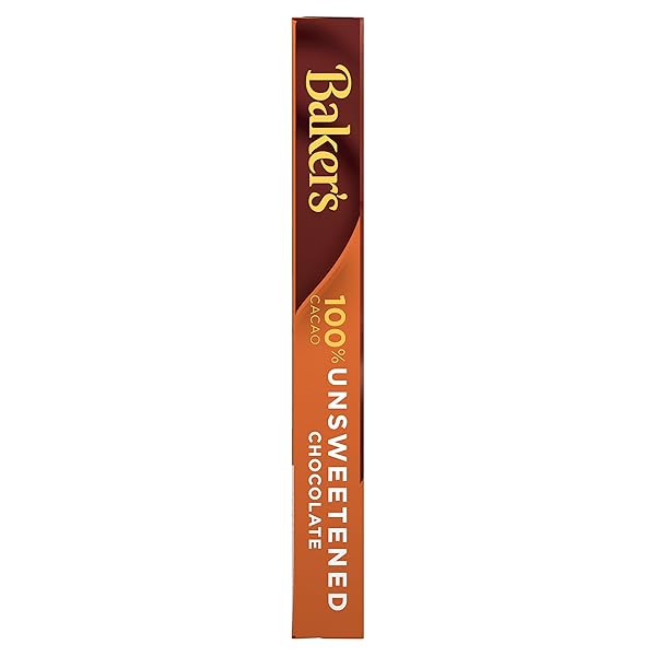 BAKER’S UNSWEETENED CHOCOLATE PREMIUM BAKING BAR WITH 100 % CACAO (4 OZ BOX)