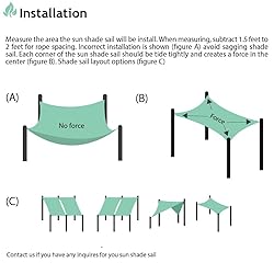 SunnyRoyal 25'x36' Sun Shade Sail Super A Ring Wire