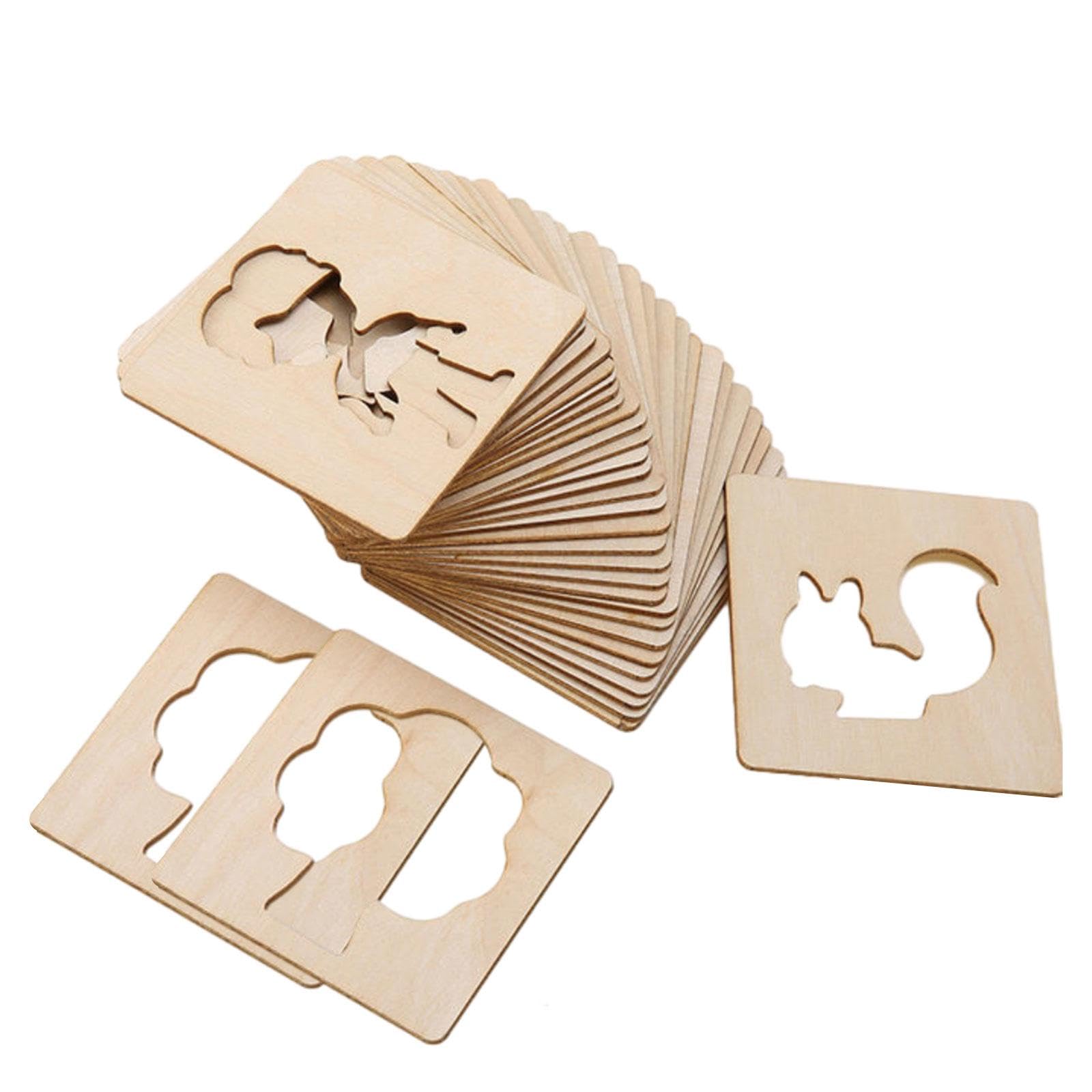 Amagogo 32pcs Drawing Stencil Set Kids Drawing Stencils Children Painting Stencils Toddlers Preschool Painting Tool Animal Shape Stencil Kit