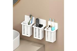 1pc of White, and Transparent Bathroom Shelf for Storing Items in The Toilet, Shower, and Washroom, Wall-Mounted Without Dril
