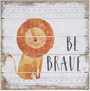 Simply Said, INC Perfect Pallet Petites 8" Wood Sign PET15768- Be Brave - Lion Nursery Decor