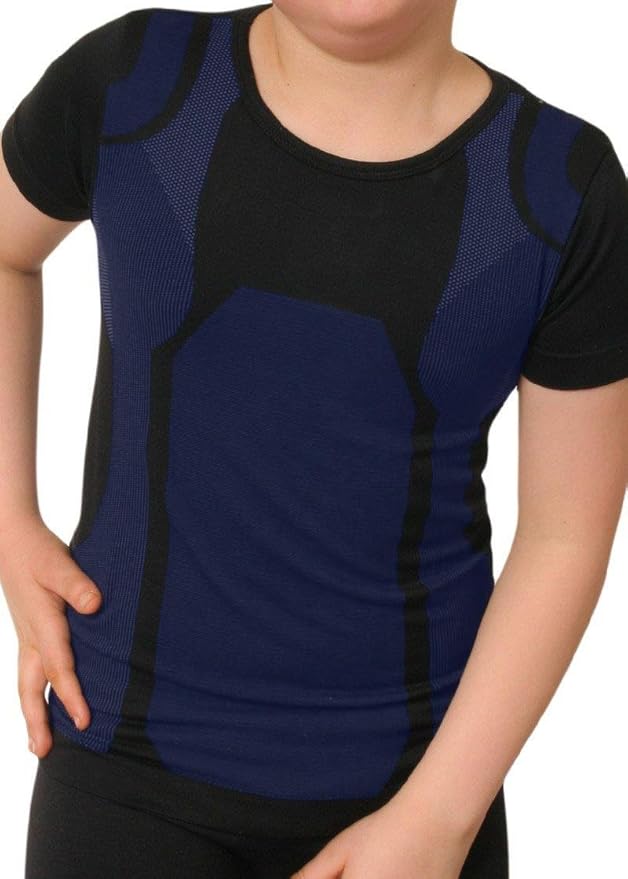 normani Kinder Sport Thermo Funktionsunterwäsche mit Elasthan - Thermo Funktionsshirt Kurzarm