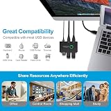 Knadgbft USB 3.0 KVM Switch 2PC 4 Device Port Sharing Keyboard Mouse Printer view 6