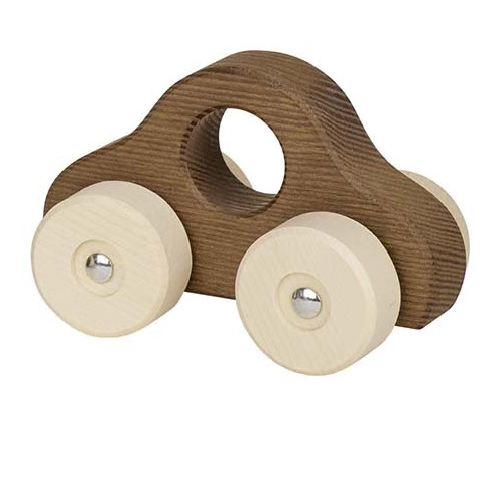 Greifauto Holz dunkel Baby Holzauto - goki nature