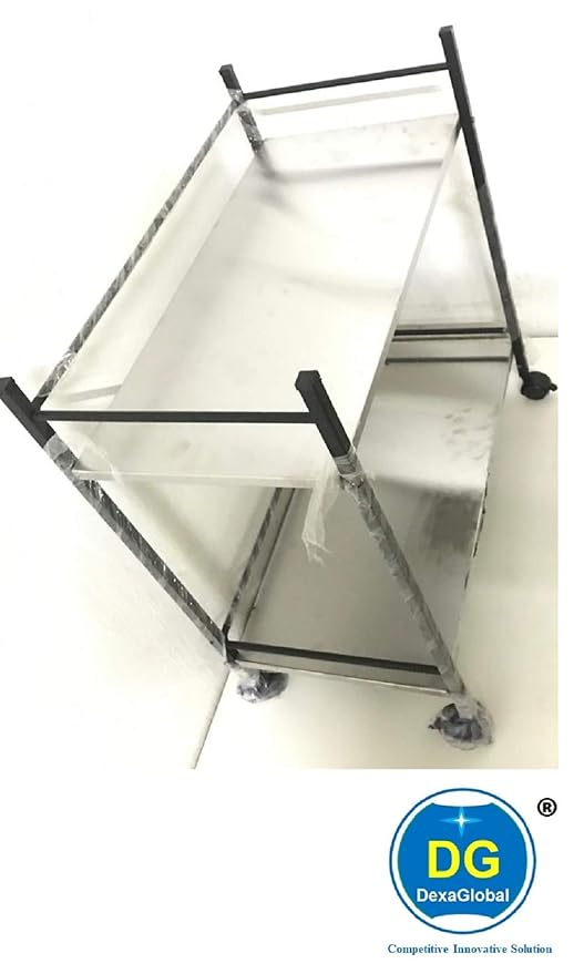 DG DEXAGLOBAL ? Metal Instrument Trolley (Black) Steel