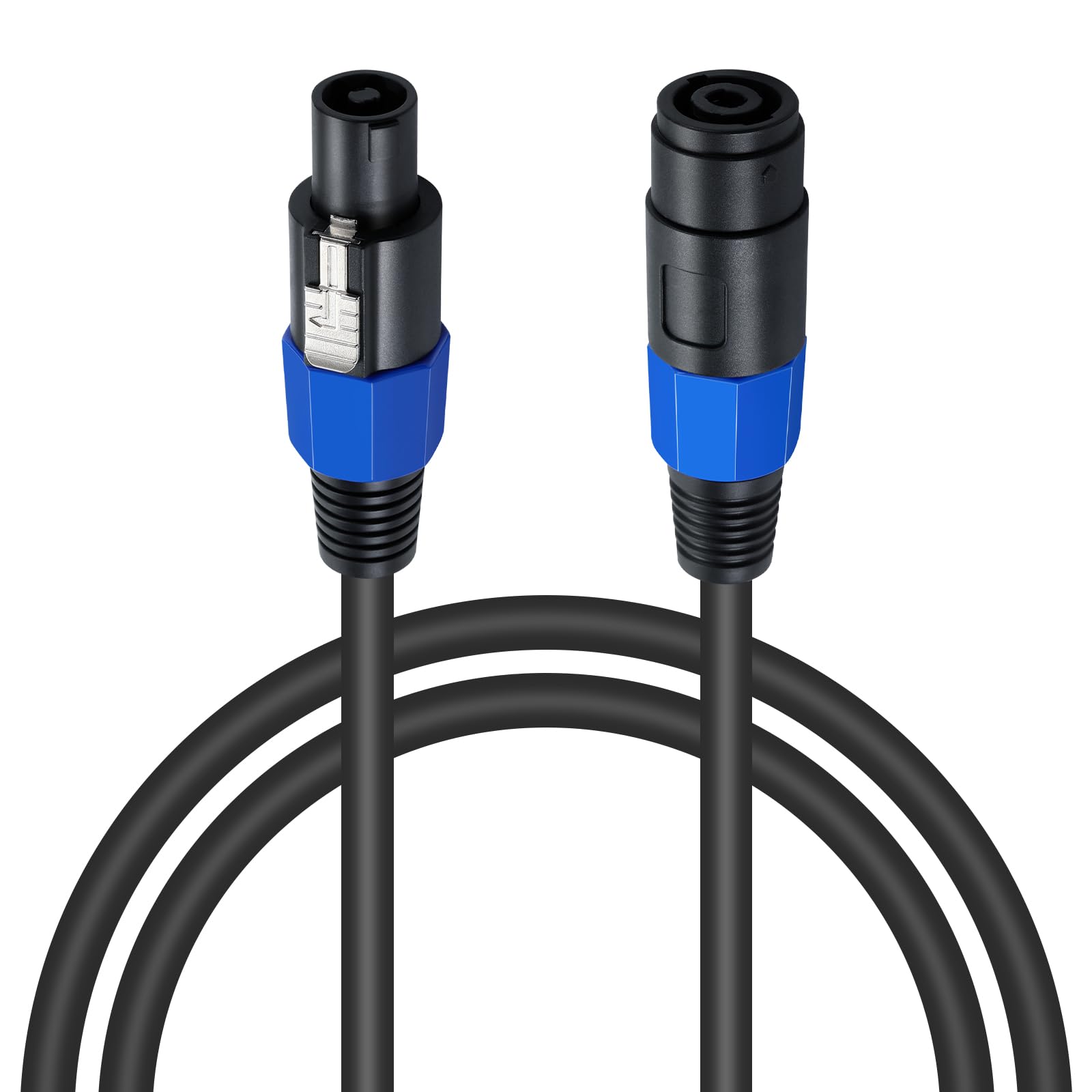 Maxhood Speakon to Speakon Cables, 3.3ft Speakon Extension Cables, 18AWG Speakon Male to Female Wire Audio Cord DJ Speaker Cable for Loudspeaker Amplifier Copper Cord with Twist Lock