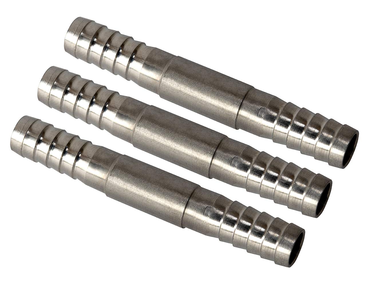 tsingseen life 3pcs 1/4" to 1/4" Stainless Steel Barb Hose Splicer/Adapter/Connector (3)