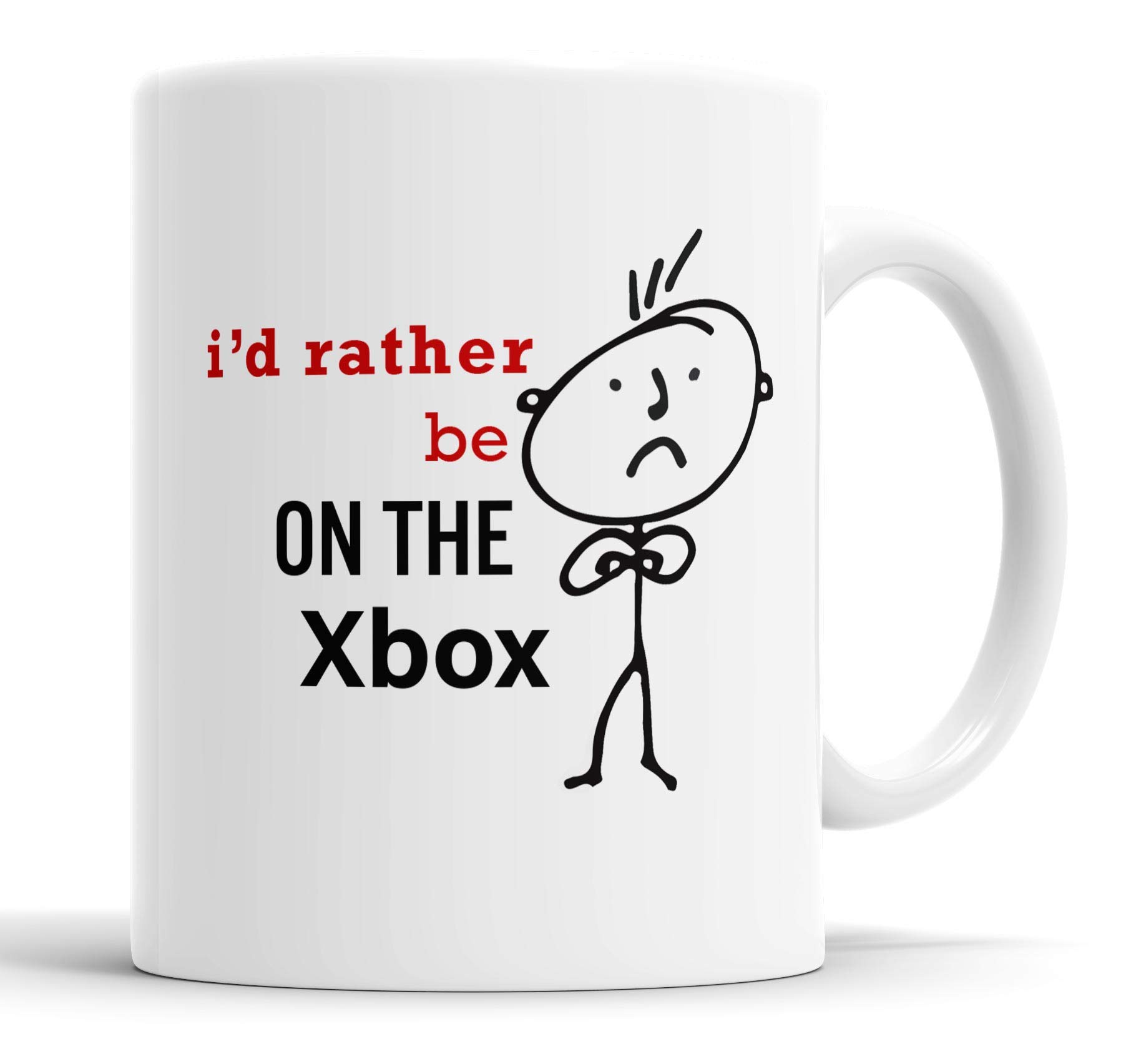 Faithful Prints Mens I'd Rather Be On The Xbox Mug Novelty Hobby Dad Brother Uncle Grandad Friend Funny Humour Gift Cup Birthday Christmas, Ceramic Mugs