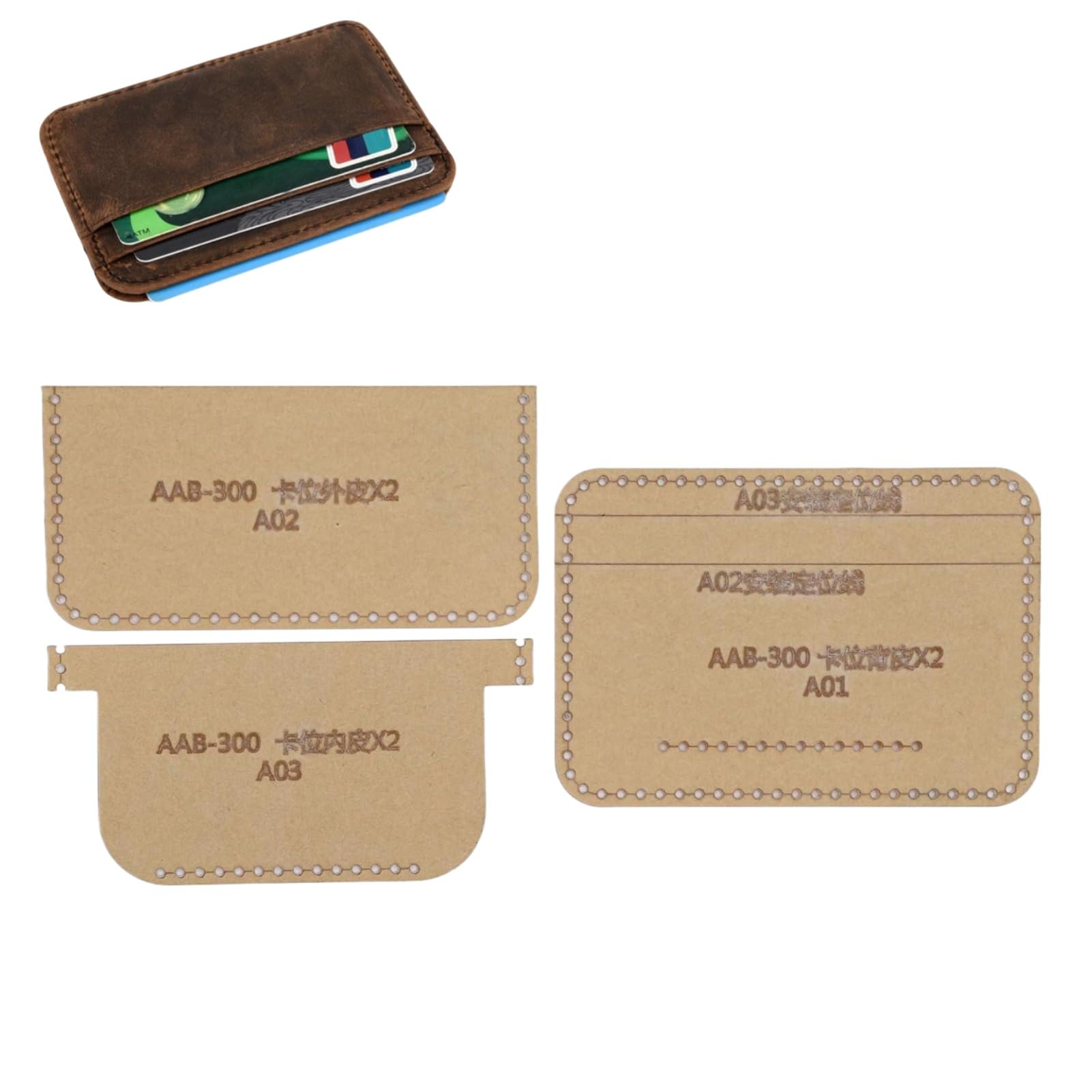 Leather Template, Acrylic ID Card Holder Credit Card Bag Quilting Pattern DIY Mold for Crafters Sewing Enthusiasts Sewing Enthusiasts Fashion Designers