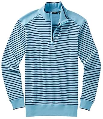 Amazon.com : Bobby Jones Men's Pima Stripe 1/4 Zip Pullover Golf Jacket : Clothing