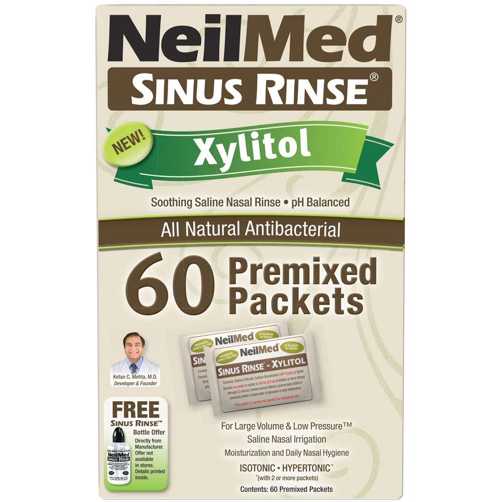 NeilMed Sinus Rinse Premixed Refill Packets with Xylitol, 60ct.