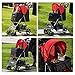 VIAGDO Dog Stroller, Pet Strollers for Small Medium Dogs & Cats, 4 Wheels Dog Jogging Stroller Folding Doggy Stroller with Storage Basket for Dog & Cat Traveling Strolling Cart (Black&Red)thumb 1