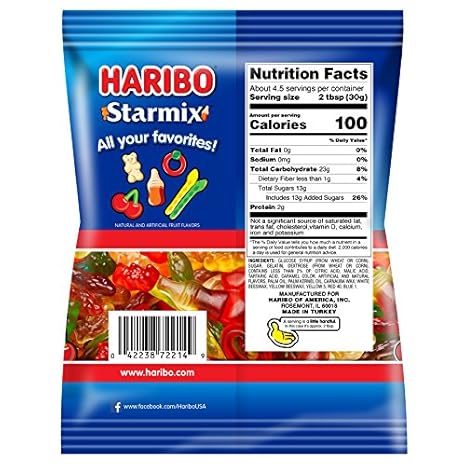 Amazon Com Haribo Starmix Gummi Candy 5 Oz Pack Of 12 Grocery Gourmet Food