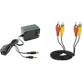 AC Power Supply Home Charger + Audio Video AV Cable RCA Adapter Cord To External TV Screen Monitor For Nintendo NES Systems V