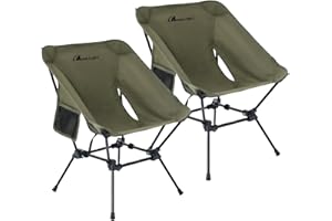 MOON LENCE Portable Camping Chair, Backpacking Chair, Ultralight & Compact, 400 lbs Capacity, for Outdoor Camp, Travel, Beach, Picnic, Hiking